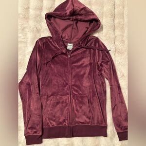 PINK Victoria's Secret Maroon Velvet Jacket